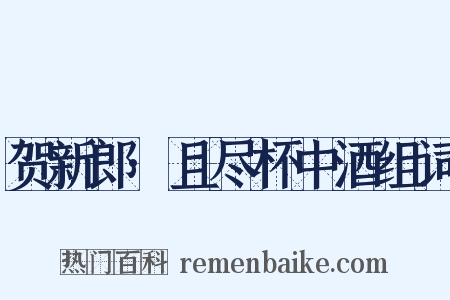 贺新郎·且尽杯中酒组词是什么意思的图片